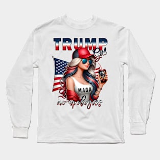 Trump Girl, Make America Great Again, American Woman, MAGA Long Sleeve T-Shirt